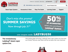 Tablet Screenshot of ladybugsteamcleaners.com